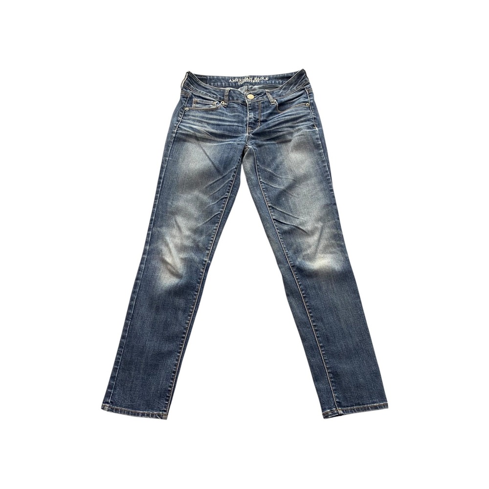 American Eagle Outfitters Skinny Super Stretch Blue Wash Jeans Size 4 Short